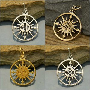 Compass Rose Pendants - C749, Nautical Charms, Sealife, Graduation Gifts, Choose Your Favorite