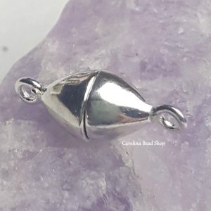 Oval Magnetic Clasp, Sterling Silver, Wholesale Jewelry Findings, Sturdy Clasp