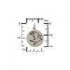 Falcon Spirit Animal Charm - C1590 - Sterling Silver, Oxidized Stamped Charm