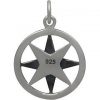 North Star Compass Charm -  C1757, Nautical, Wind, Charts, Maps, Good Luck Charms
