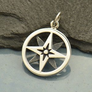 North Star Compass Charm -  C1757, Nautical, Wind, Charts, Maps, Good Luck Charms