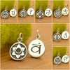 Chakra & Sanskrit Word Charms - Sterling Silver, Energy Points, Yoga Spirit Charms