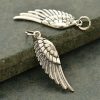 Ribbed Angel Wing Charms - Choose Your Favorite Style, Textured Wing, Angel, Faith