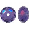 8mm Rondelle Faceted Purple Velvet Swarovski Crystal Beads - 10PK