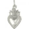 BLACK FRIDAY SPECIAL - Silver Plated Bronze Sacred Heart Charm. Sacred Heart Charm - V1076