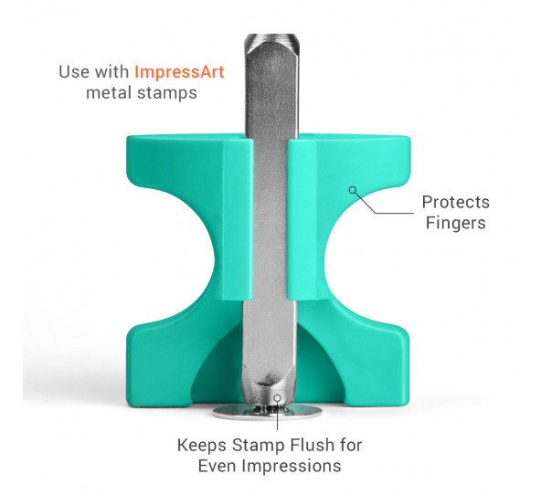 ImpressArt- Simple Strike Jig with Heart Design Stamp, 3mm, 4mm, 6mm, Stamping Tools