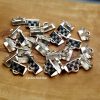 10mm Silver Plated Ribbon Connector - 10 Pcs