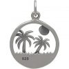 Palm Tree Charm on Island - C1789, Beach Charm, Sealife, Nautical