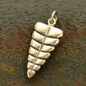 Sterling Silver Rattle Snake Tail Charm - C1819, Reptile