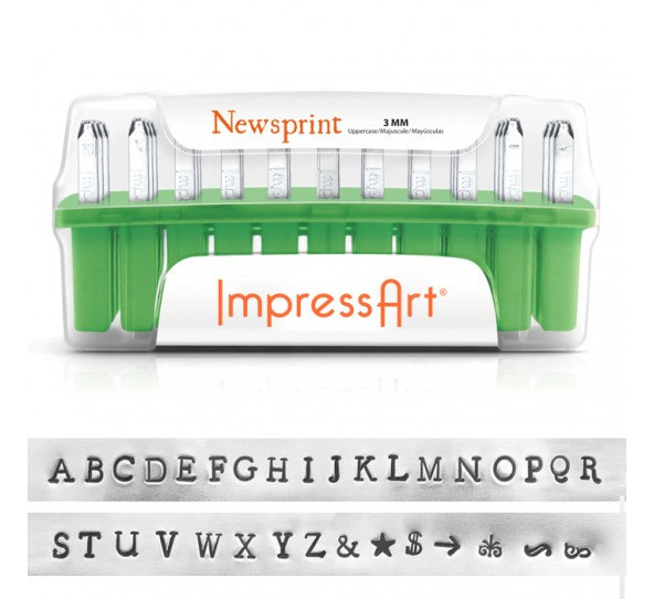 ImpressArt Newsprint, 3mm Character, Complete Set - Stamping Tools