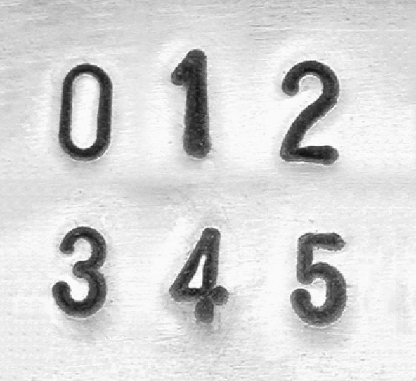 Metal Basic Numbers Stamp Set- 1.5mm & 3mm Sans Serif Stamp Set - Stamping Tools
