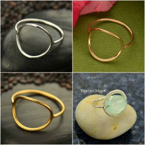 Rings - Open Circle Ring - CR43, Sterling Silver, Rose Gold & Gold Plated, Ring Findings, Design Rings