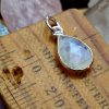 Bezel Pendant Moonstone Pear 10X7mm - Gemstones, Pendants, Dangles
