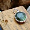 Labradorite Round 11mm Bezel Charms - Gemstone Dangles
