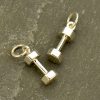 Sterling Silver Dumbbell Charm - C1762, Fitness Charms, Sports
