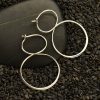 Sterling Silver Hoop Earrings - Infinity Hoops - C3125 - Findings, Hoop Style