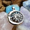 The Joining of Two, Sterling Silver Pendant - Sun, Moon, Celestial Collection, Unity