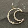 Wire Crescent Moon Charm Sterling Silver  - C2782, Celestial Charms, Stamping, Blank Charms