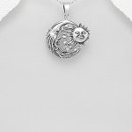 Sterling Silver Shooting Stars Pendant - Sun, Moon, Celestial Collection