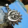 Sterling Silver Moon & Sun Pendant - Celestial Collection