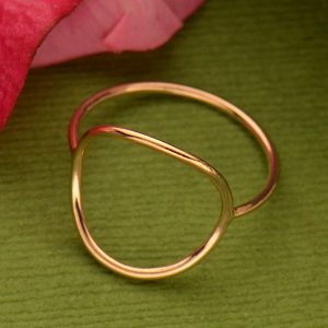 Rings - Open Circle Ring - CR43, Sterling Silver, Rose Gold & Gold Plated, Ring Findings, Design Rings