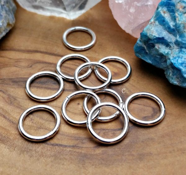 10mm 17g Closed Jump Rings - Sold By 10PK 