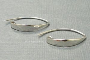 Sterling Silver Earring Findings - Choose From Hammered Finish Or  Shiny Finish, CT2197, CT2221