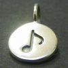 Sterling Silver Music Note Charm - C703, Hobby Charms, Enthusiast,