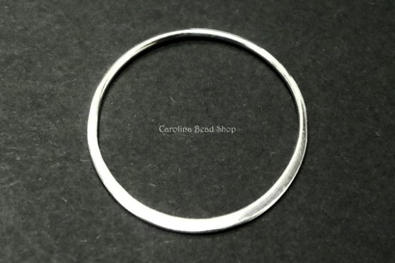 Circle Links - C2545, Extra Large Sterling Silver Circle Hammered Link