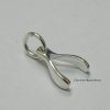 Sterling Silver Tiny Wishbone Charm - C784, Bones and Skulls, Good Luck Charms, Tiny Charms