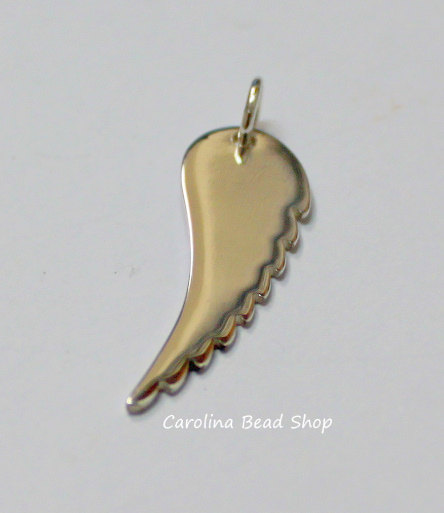 Blank Wing Charm - C840, Blank Wings, Sterling Silver, Stamping Charms