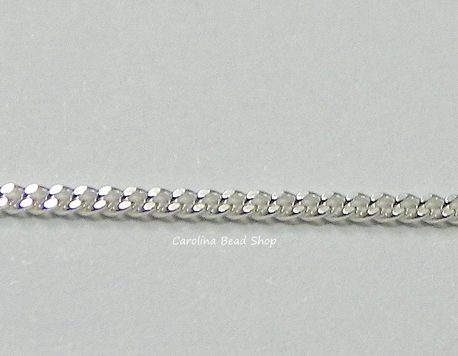 Sterling Silver 1.4mm Curb Chain" 16". 18", 20", 24"