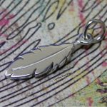 Feather Charm - C845, Choose Sterling Silver, Natural Bronze, Silver Plated, Gold Plated Bronze, Native American, South West
