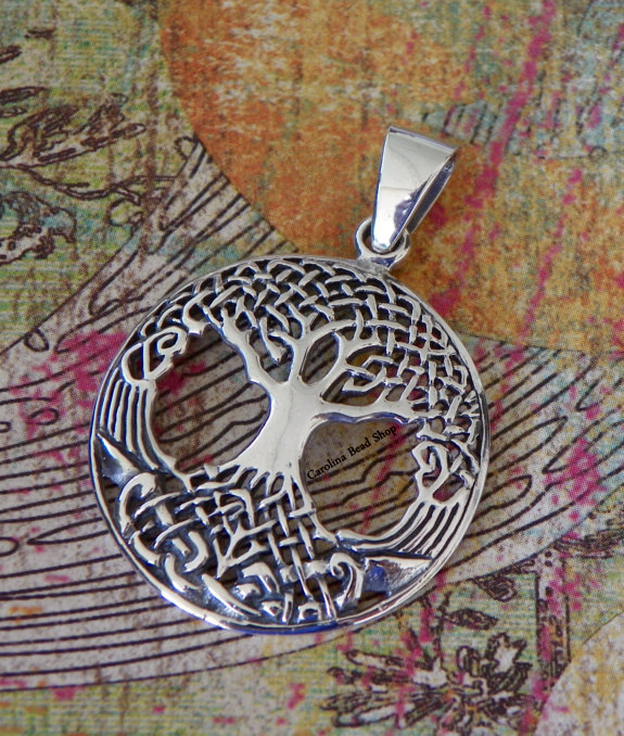 Sterling Silver Large Pendant with Tree of Life  - Woodlands, Tree, Family, Children, Ancestry