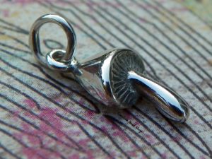 Mushroom Charm Sterling Silver  - C1106, Food, Nutrition, Country Food Charms