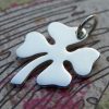 Four Leaf LuckClover Charm Sterling Silver Large  - C1115, Good Luck Charms, Woodlands
