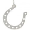 Large Sterling Silver Lucky Horseshoe Charm - Good Luck Charms - C1129