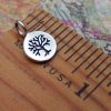 Tiny Charm with Etched Tree -Woodlands, C1148, Choose From Sterling Silver, Bronze, Gold Plated, Silver Plated