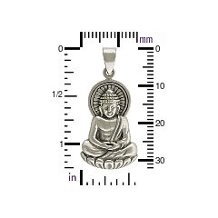 Buddha Pendant. Large - C869, Choose From Sterling Silver or Natural Bronze