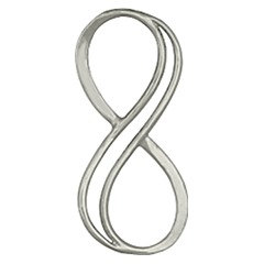 Small Sterling Silver Double Wire Infinity Link - C2765, Sideways Charms, Figure Eight Charms