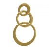 Natural Bronze Small Triple Circle Link - C2687, Connector Links