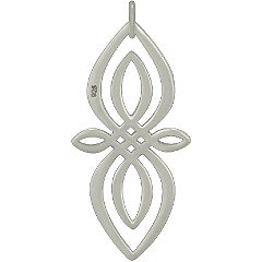 Celtic Knot Infinity Charm Sterling Silver - C1178, Links, Connectors, Figure 8 Charms, Pendants