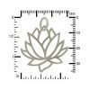 Lotus Flower Pendant - C477, Sterling Silver, Flowers, Yoga, Woodlands, Zen