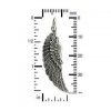 Ribbed Angel Wing Large Sterling Silver - C621, Feather, Angel Wing, Bird Wing, Wing Pendant