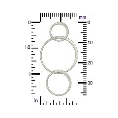 Three Circle Links - C2788, Select Your Favorite Style, Infinity Link, Connectors, Circle Links