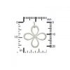 Clover Charms - Four Petals Clover Charm Large - C2784, CG2784, Choose From Sterling Silver or Gold Plated, Good Luck Charms