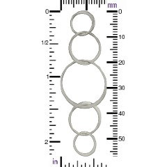 Five Circle Link - C2789, C3076, Select Your Favorite Style, Round Links, Connectors, Center Piece Link