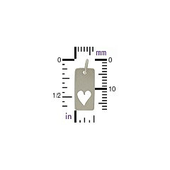 Tag with Heart cut-out - C496, Choose Your Favorite Style,  Love, Romance, Friendship