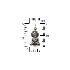 Sterling Silver Buddha Charm -  C606, Lotus Blossom, Yoga, Meditation