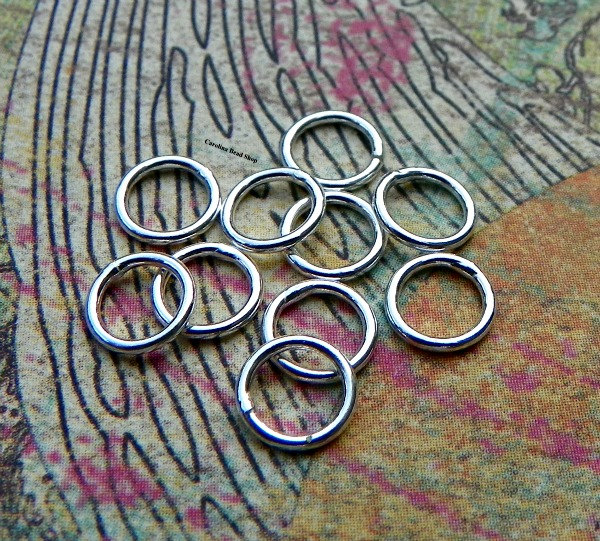 6mm  20ga Closed  Jump Rings (10PK) - Findings, Closed Rings, Sterling Silver